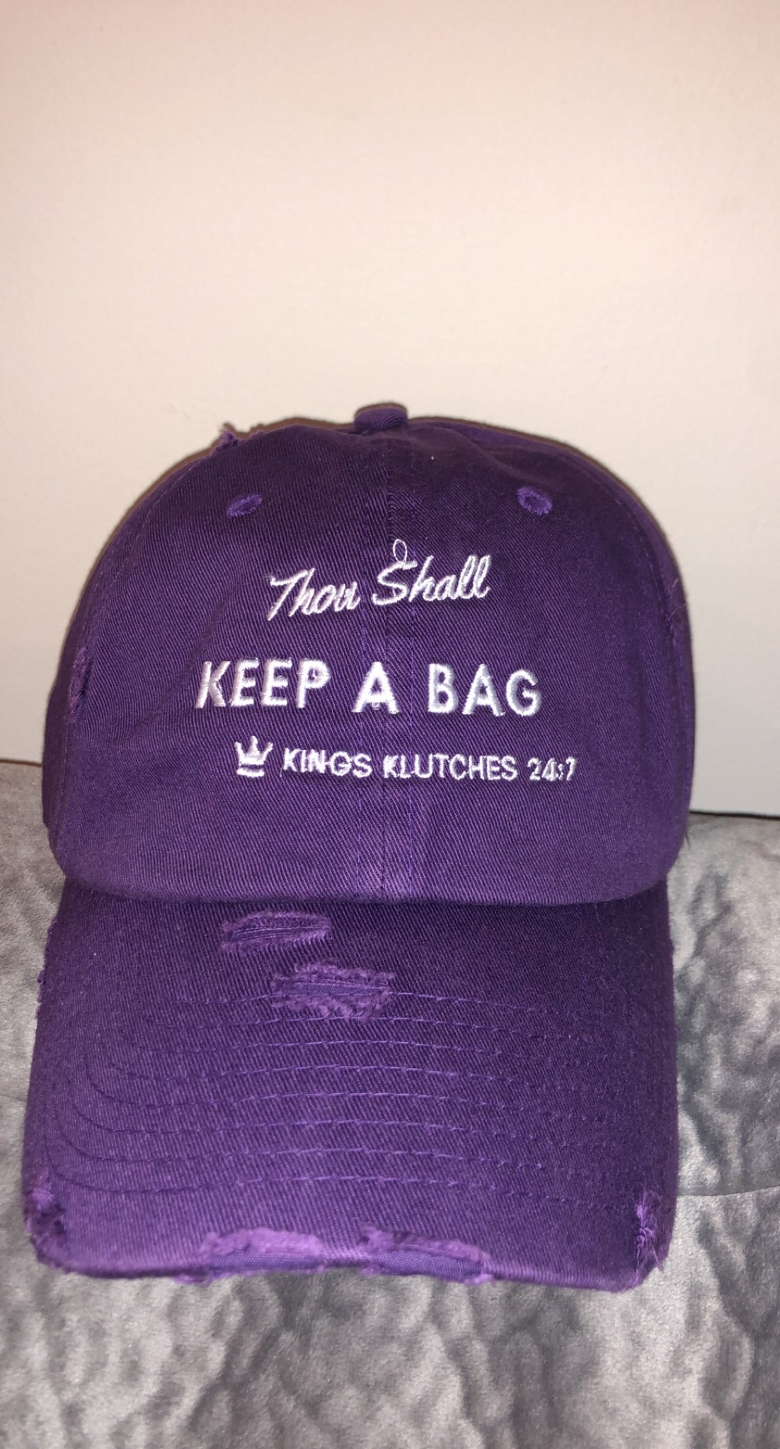 "Keep A Bag" Distressed Cap